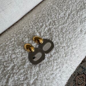 Luv Aj Gold and Silver Earrings